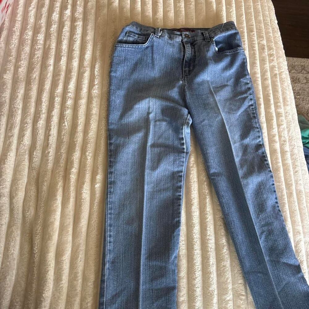 Blue denim jeans